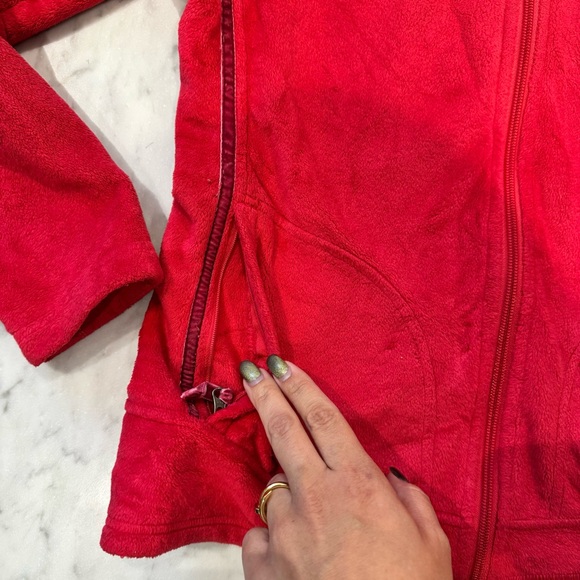 Fuzzy Fleece Marmot Pink Long Sleeve Hoodie Perfect Winter Layer Lightweight - Picture 5 of 8